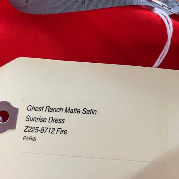 RAQUEL ALLEGRA RED GHOST RANCH MATTE RAYON SATIN DRESS - Picture 7 of 7